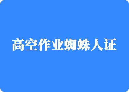 日本抽插视频蜜臀高空作业蜘蛛人证